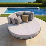 Round Outdoor Rattan Outdoor Furniture Set – Bamboo Wicker-MinimalisticDecor.com