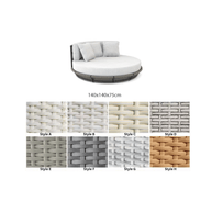 Round Outdoor Rattan Outdoor Furniture Set – Bamboo Wicker-MinimalisticDecor.com