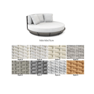Round Outdoor Rattan Outdoor Furniture Set – Bamboo Wicker-MinimalisticDecor.com
