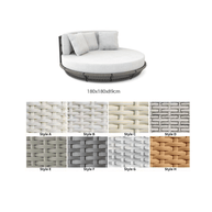 Round Outdoor Rattan Outdoor Furniture Set – Bamboo Wicker-MinimalisticDecor.com