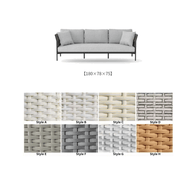 Round Outdoor Rattan Outdoor Furniture Set – Bamboo Wicker-MinimalisticDecor.com