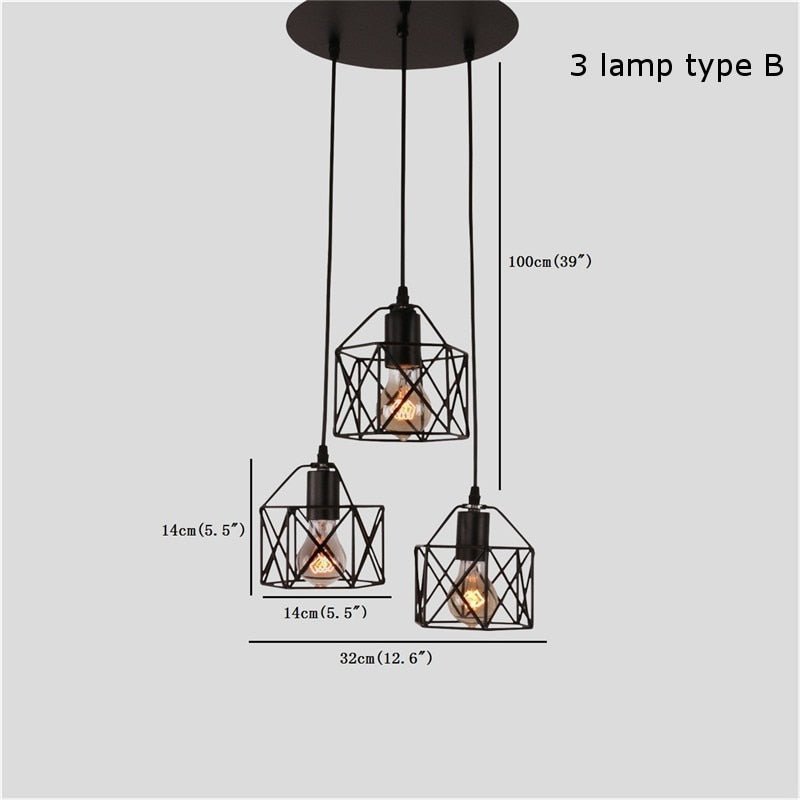 Rustic Industrial Pendant Light Hangings-MinimalisticDecor.com