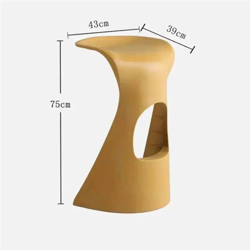 S-Shaped Art Bar Chair – Sculptural Style Meets Elevated Comfort-MinimalisticDecor.com