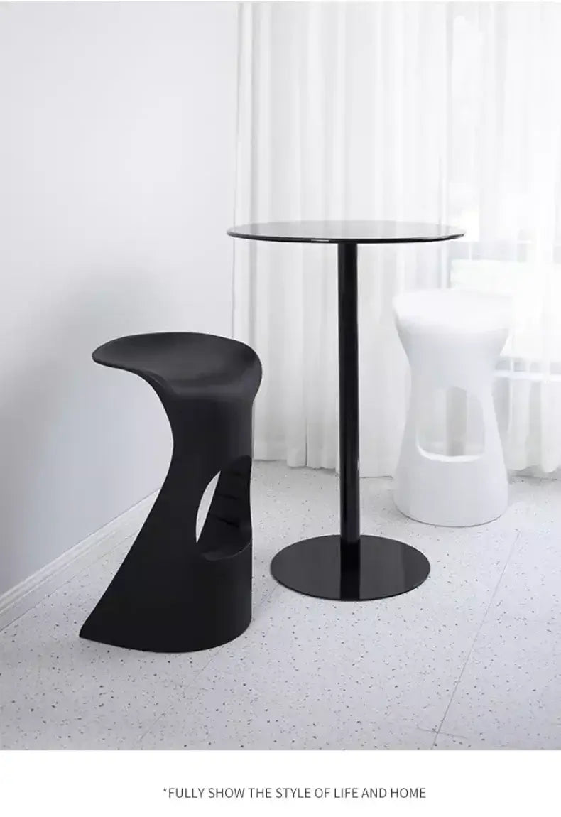 S-Shaped Art Bar Chair – Sculptural Style Meets Elevated Comfort-MinimalisticDecor.com