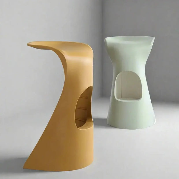 S-Shaped Art Bar Chair – Sculptural Style Meets Elevated Comfort-MinimalisticDecor.com