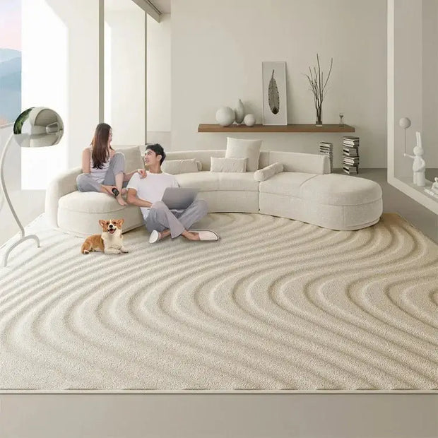 Sand Dunes 3D Diatom Silk Rugs for Living Room-MinimalisticDecor.com
