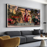 Scarface Canvas Wall Art - Authentic Tony Montana Prints-MinimalisticDecor.com