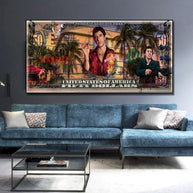 Scarface Canvas Wall Art - Authentic Tony Montana Prints-MinimalisticDecor.com