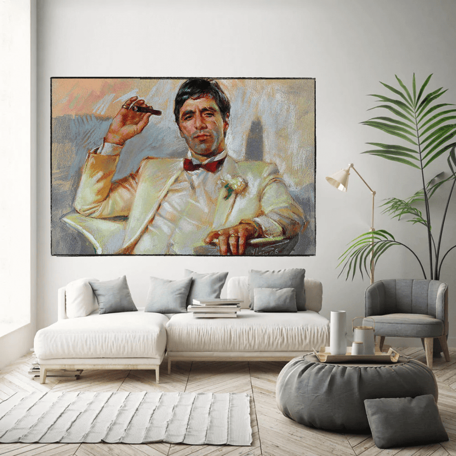Scarface Pablo Mafia Canvas Wall Art-MinimalisticDecor.com