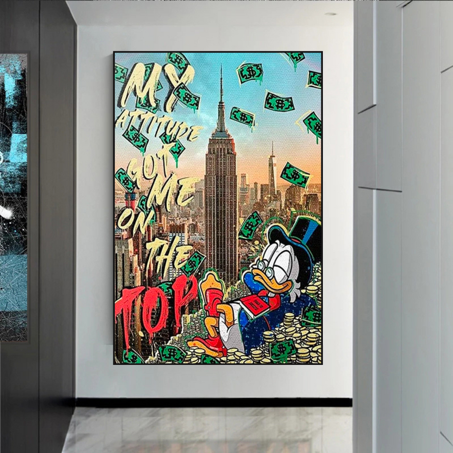 Scrooge Mcduck Canvas Wall Art - Limited Edition Design-MinimalisticDecor.com