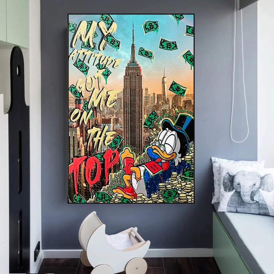 Scrooge Mcduck Canvas Wall Art - Limited Edition Design-MinimalisticDecor.com
