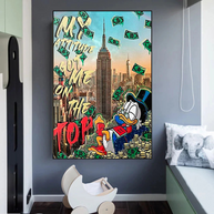 Scrooge Mcduck Canvas Wall Art - Limited Edition Design-MinimalisticDecor.com