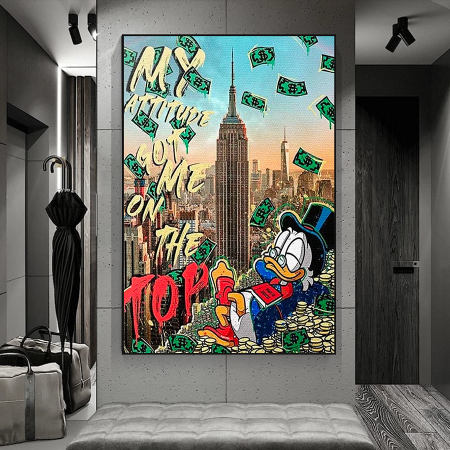 Scrooge Mcduck Canvas Wall Art - Limited Edition Design-MinimalisticDecor.com