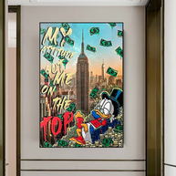 Scrooge Mcduck Canvas Wall Art - Limited Edition Design-MinimalisticDecor.com