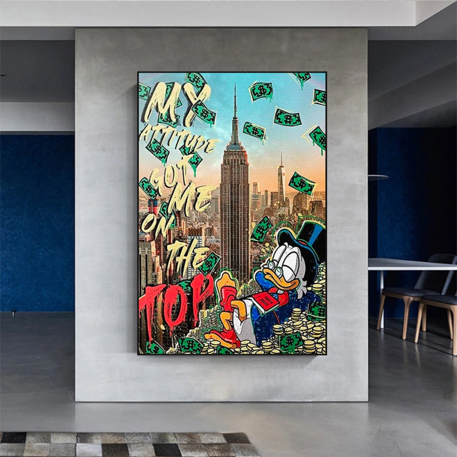 Scrooge Mcduck Canvas Wall Art - Limited Edition Design-MinimalisticDecor.com