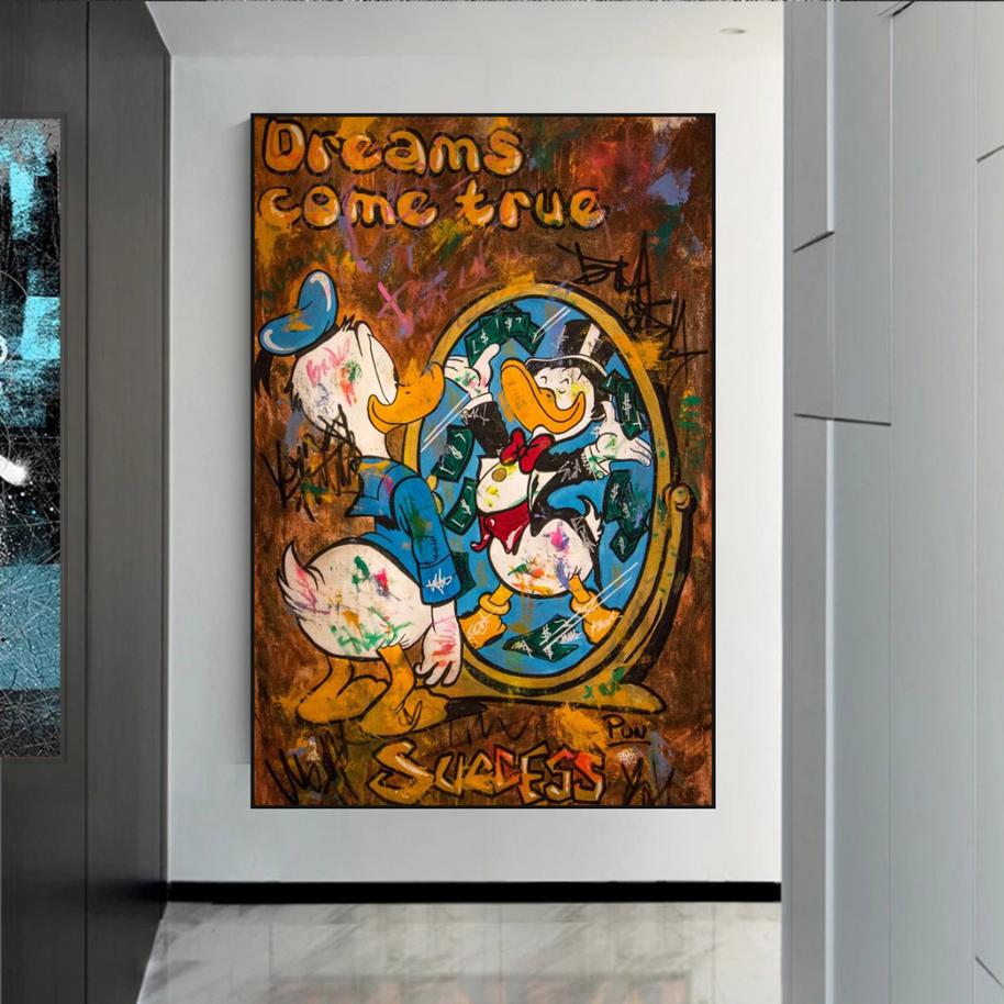 Scrooge McDuck Dreams Come True Millionaire Wall Art Poster-MinimalisticDecor.com