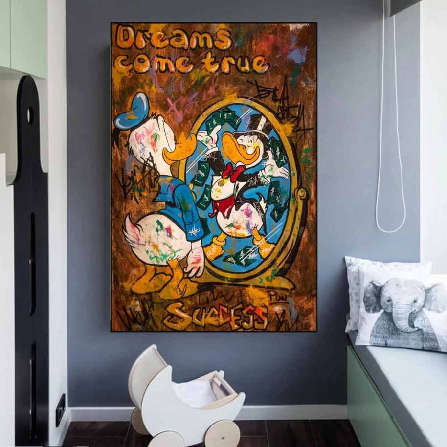 Scrooge McDuck Dreams Come True Millionaire Wall Art Poster-MinimalisticDecor.com