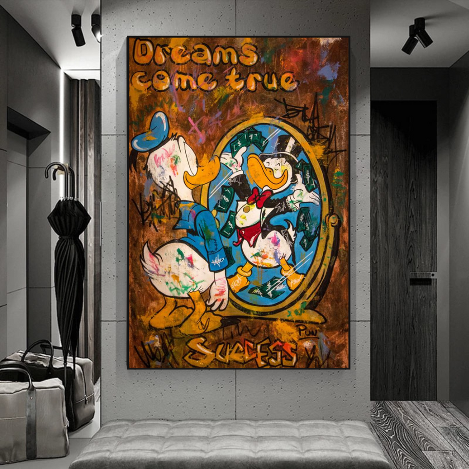 Scrooge McDuck Dreams Come True Millionaire Wall Art Poster-MinimalisticDecor.com