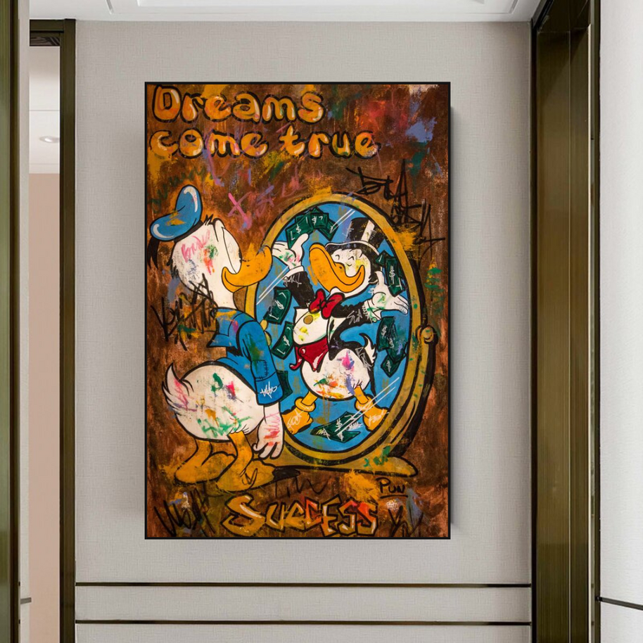 Scrooge McDuck Dreams Come True Millionaire Wall Art Poster-MinimalisticDecor.com