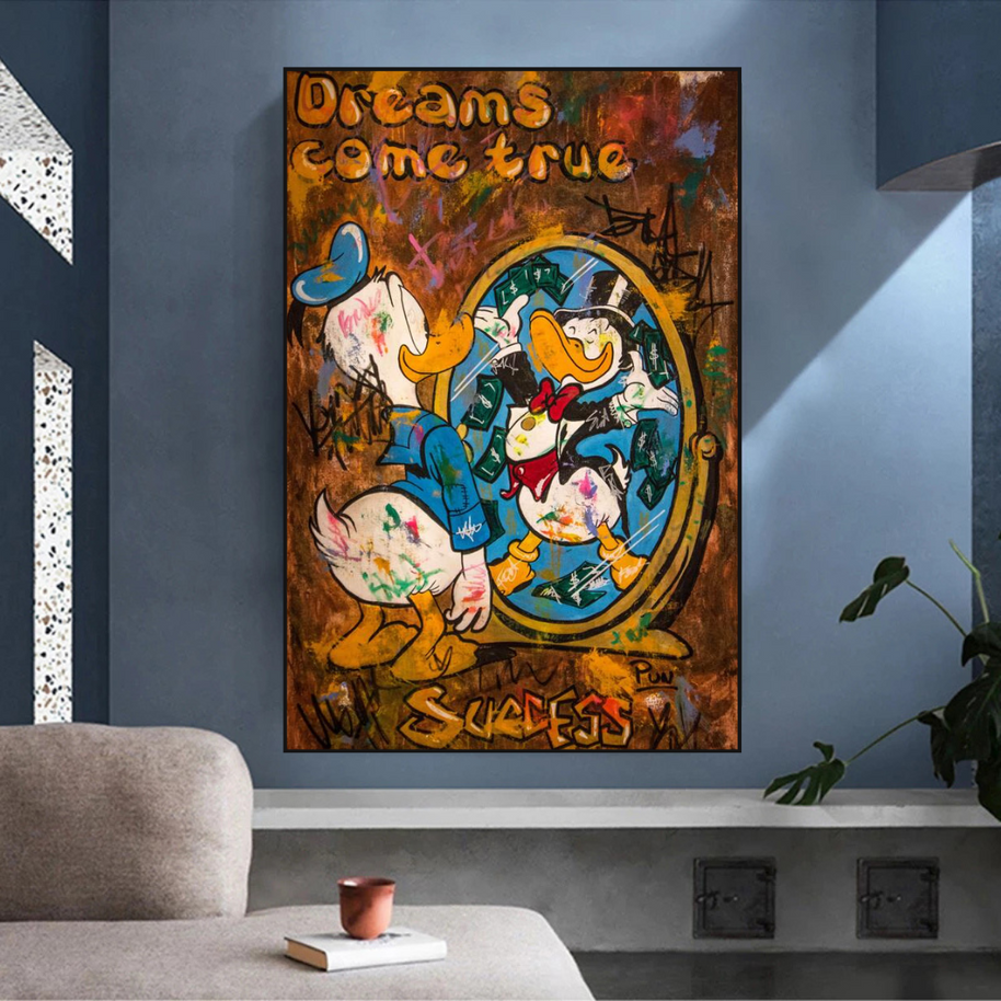 Scrooge McDuck Dreams Come True Millionaire Wall Art Poster-MinimalisticDecor.com