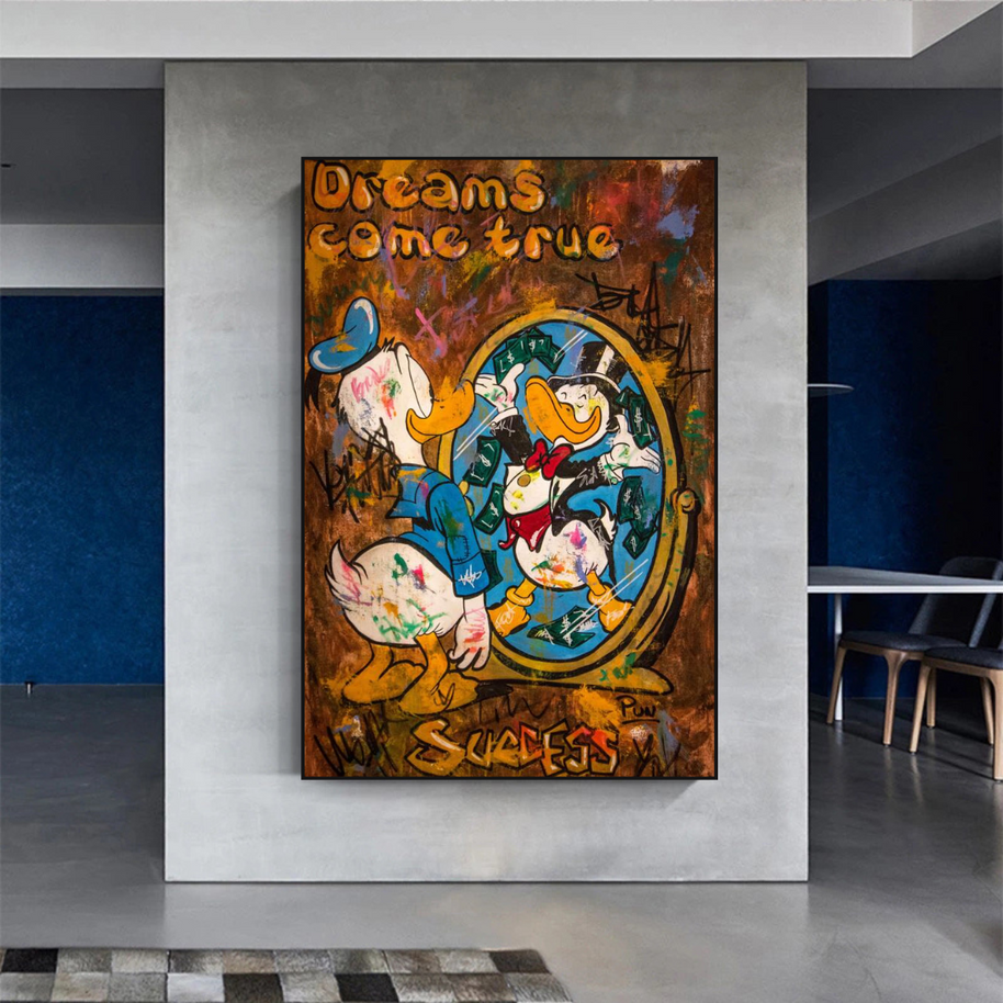 Scrooge McDuck Dreams Come True Millionaire Wall Art Poster-MinimalisticDecor.com