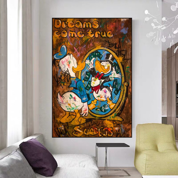 Scrooge McDuck Dreams Come True Millionaire Wall Art Poster-MinimalisticDecor.com