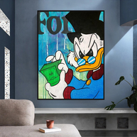 Scrooge McDuck Forbes Canvas Wall Art-MinimalisticDecor.com