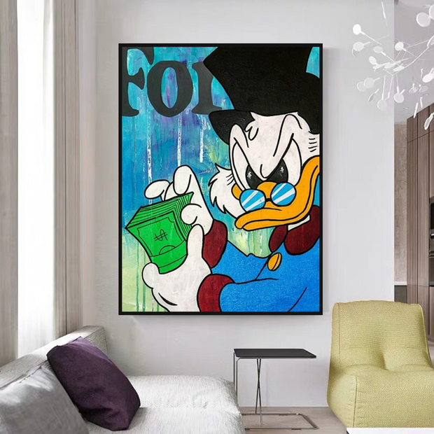 Scrooge McDuck Forbes Canvas Wall Art-MinimalisticDecor.com