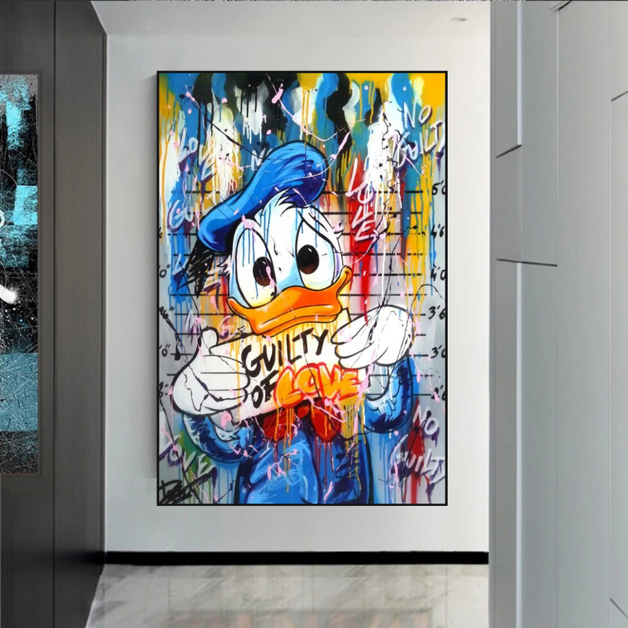 Scrooge McDuck Guilty of Love Wall Art-MinimalisticDecor.com