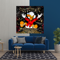 Scrooge McDuck its Hard to be Rich Canvas Wall Art-MinimalisticDecor.com