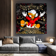 Scrooge McDuck its Hard to be Rich Canvas Wall Art-MinimalisticDecor.com