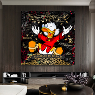 Scrooge McDuck its Hard to be Rich Canvas Wall Art-MinimalisticDecor.com