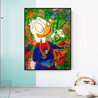 Scrooge McDuck Millionaire Canvas Wall Art-MinimalisticDecor.com