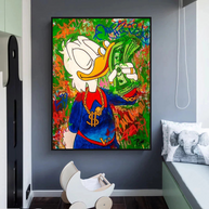 Scrooge McDuck Millionaire Canvas Wall Art-MinimalisticDecor.com