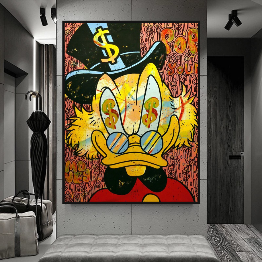 Scrooge McDuck Millionaire Canvas Wall Art-MinimalisticDecor.com