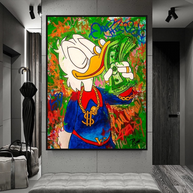 Scrooge McDuck Millionaire Canvas Wall Art-MinimalisticDecor.com