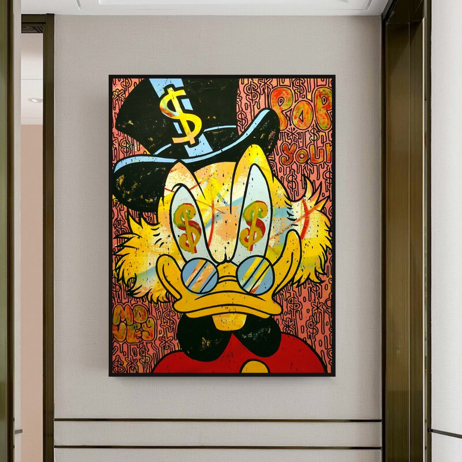 Scrooge McDuck Millionaire Canvas Wall Art-MinimalisticDecor.com