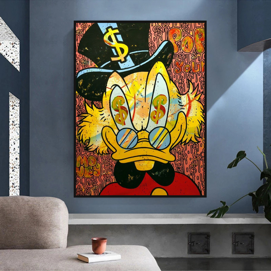 Scrooge McDuck Millionaire Canvas Wall Art-MinimalisticDecor.com