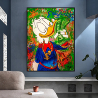 Scrooge McDuck Millionaire Canvas Wall Art-MinimalisticDecor.com