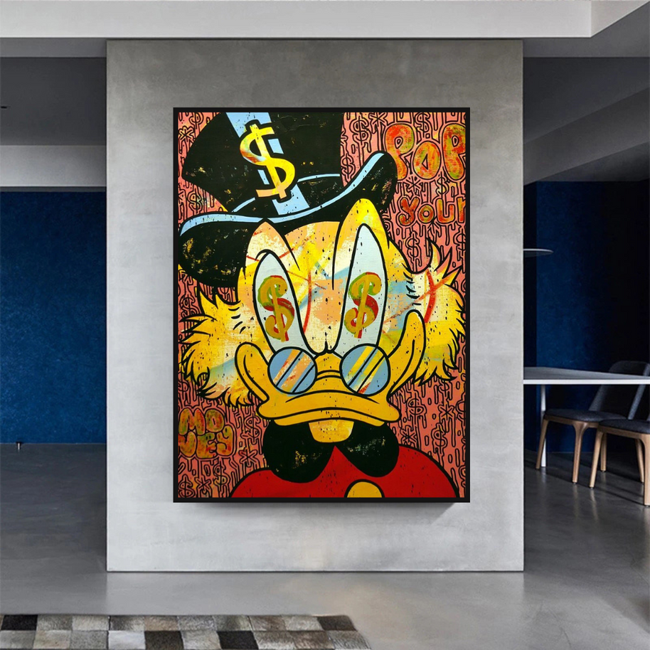 Scrooge McDuck Millionaire Canvas Wall Art-MinimalisticDecor.com