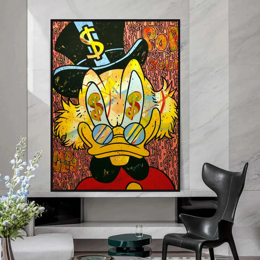 Scrooge McDuck Millionaire Canvas Wall Art-MinimalisticDecor.com