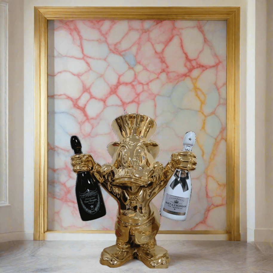 Scrooge Mcduck Moet Champayne Sculpture Statue-MinimalisticDecor.com