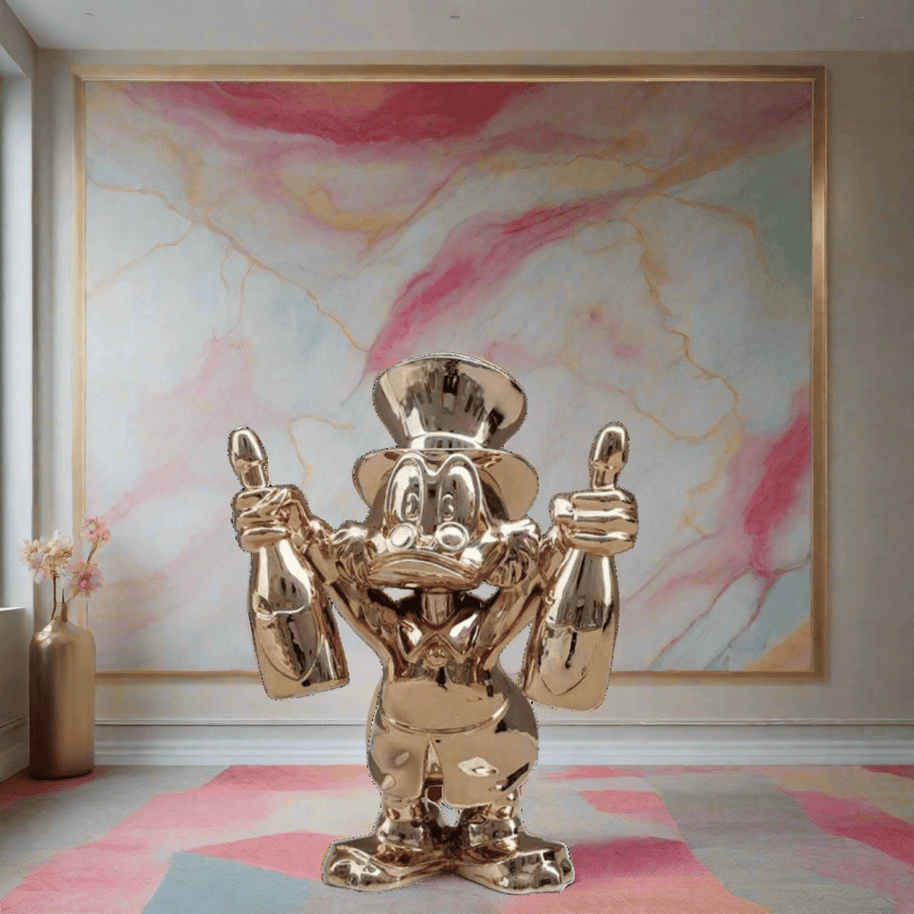 Scrooge Mcduck Moet Champayne Sculpture Statue-MinimalisticDecor.com