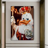Scrooge McDuck Money Maker Millionaire Canvas Wall Art-MinimalisticDecor.com