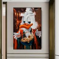 Scrooge McDuck Money Maker Millionaire Canvas Wall Art-MinimalisticDecor.com