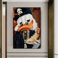 Scrooge McDuck Money Maker Millionaire Canvas Wall Art-MinimalisticDecor.com