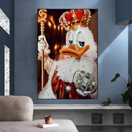 Scrooge McDuck Money Maker Millionaire Canvas Wall Art-MinimalisticDecor.com