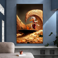 Scrooge McDuck Money Maker Millionaire Canvas Wall Art-MinimalisticDecor.com
