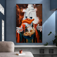 Scrooge McDuck Money Maker Millionaire Canvas Wall Art-MinimalisticDecor.com
