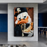 Scrooge McDuck Money Maker Millionaire Canvas Wall Art-MinimalisticDecor.com